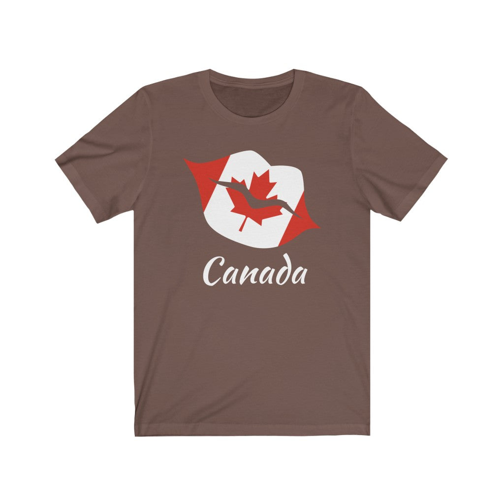 Canada Lips Flag Premium Tee 2 - Unisex