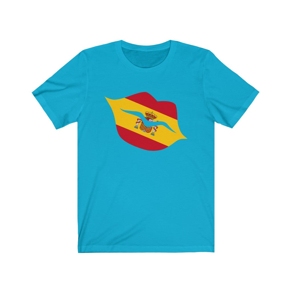Spain Lips Flag Premium Tee - Unisex