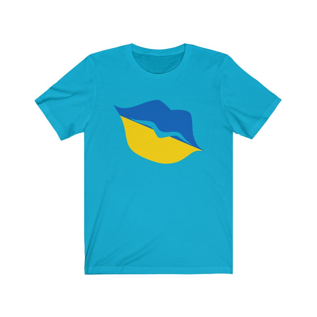 Ukraine Lips Flag Premium Tee - Unisex