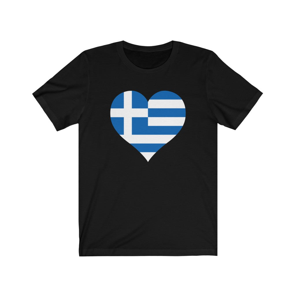 Greece Heart Flag Premium Tee - Unisex