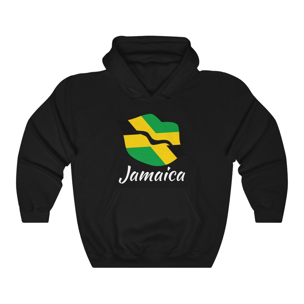 Jamaica Lips Flag Hoodie Sweatshirt 2 - Unisex