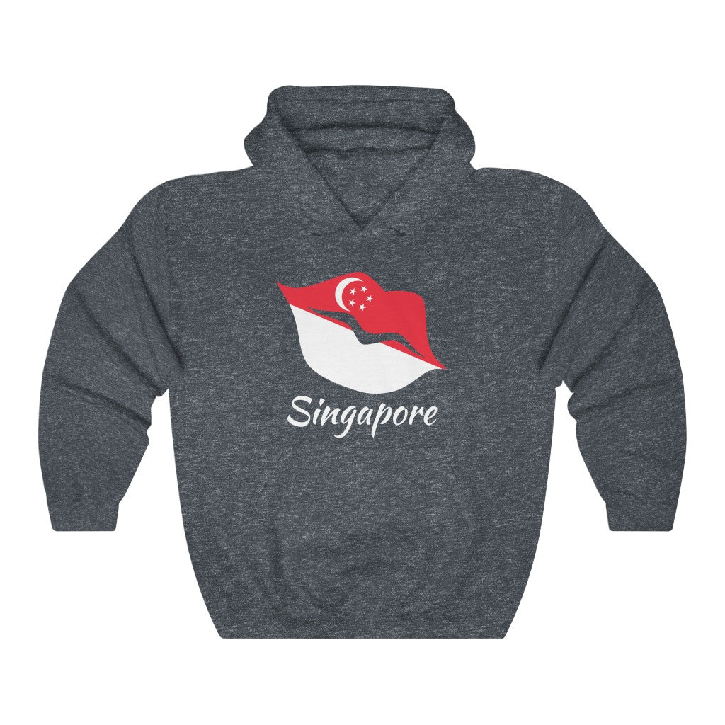 Singapore Lips Flag Hoodie Sweatshirt 2 - Unisex