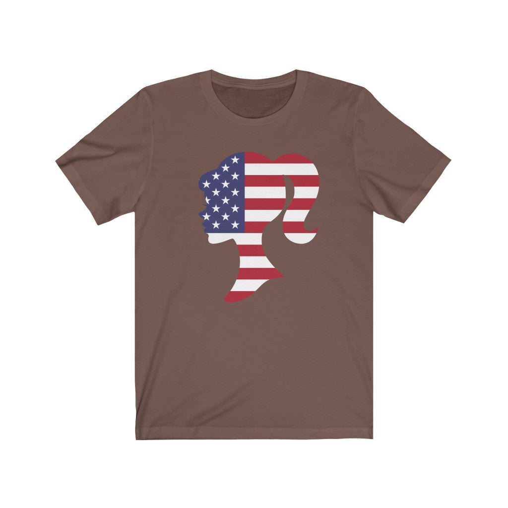 United States of America Girl Flag Premium Tee - Unisex
