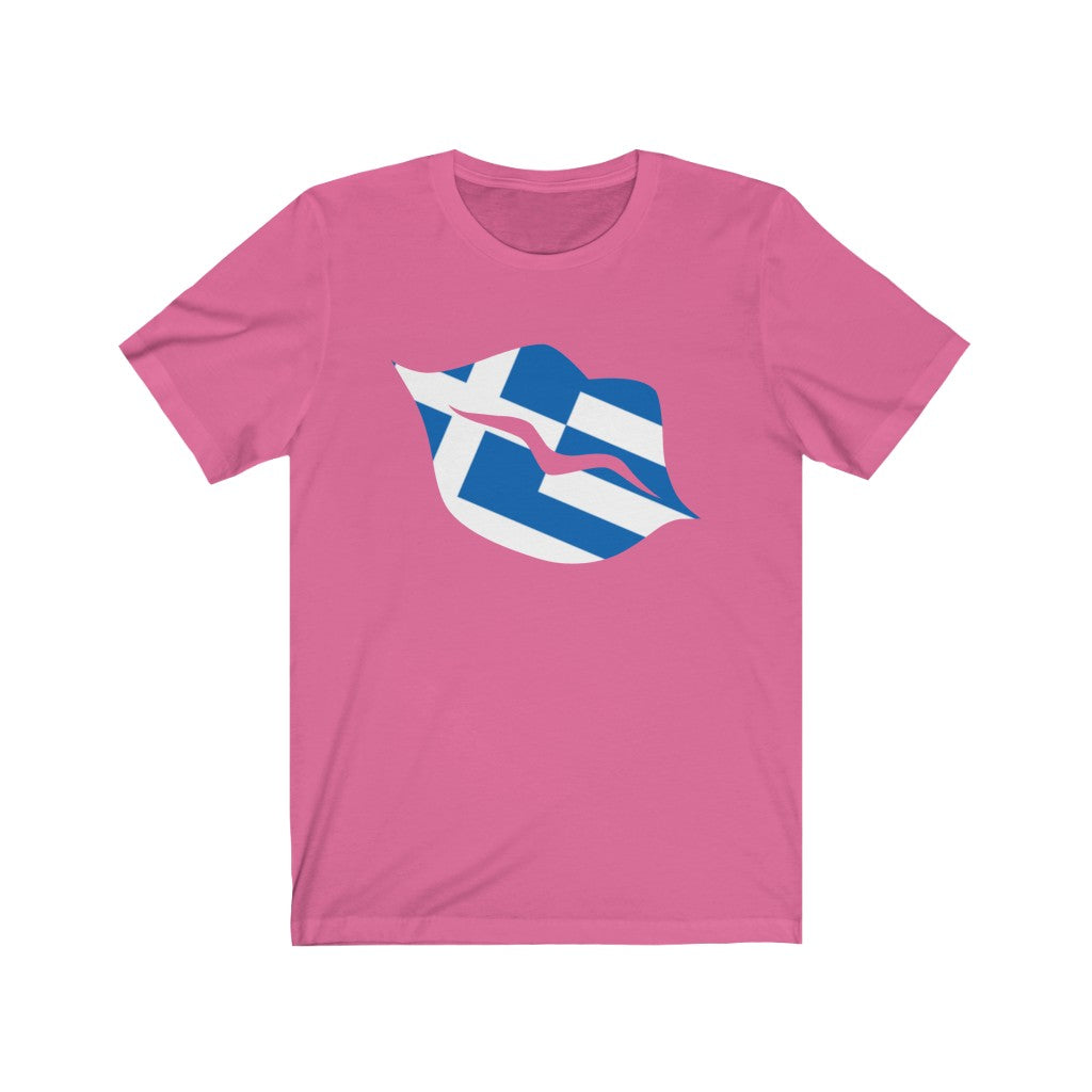 Greece Lips Flag Premium Tee - Unisex