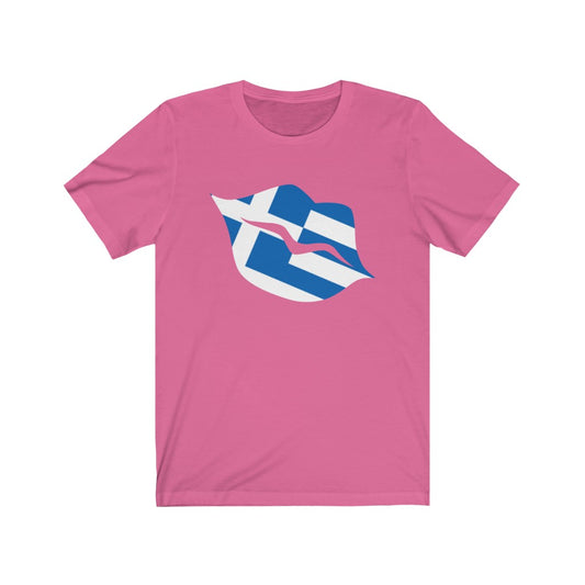 Greece Lips Flag Premium Tee - Unisex