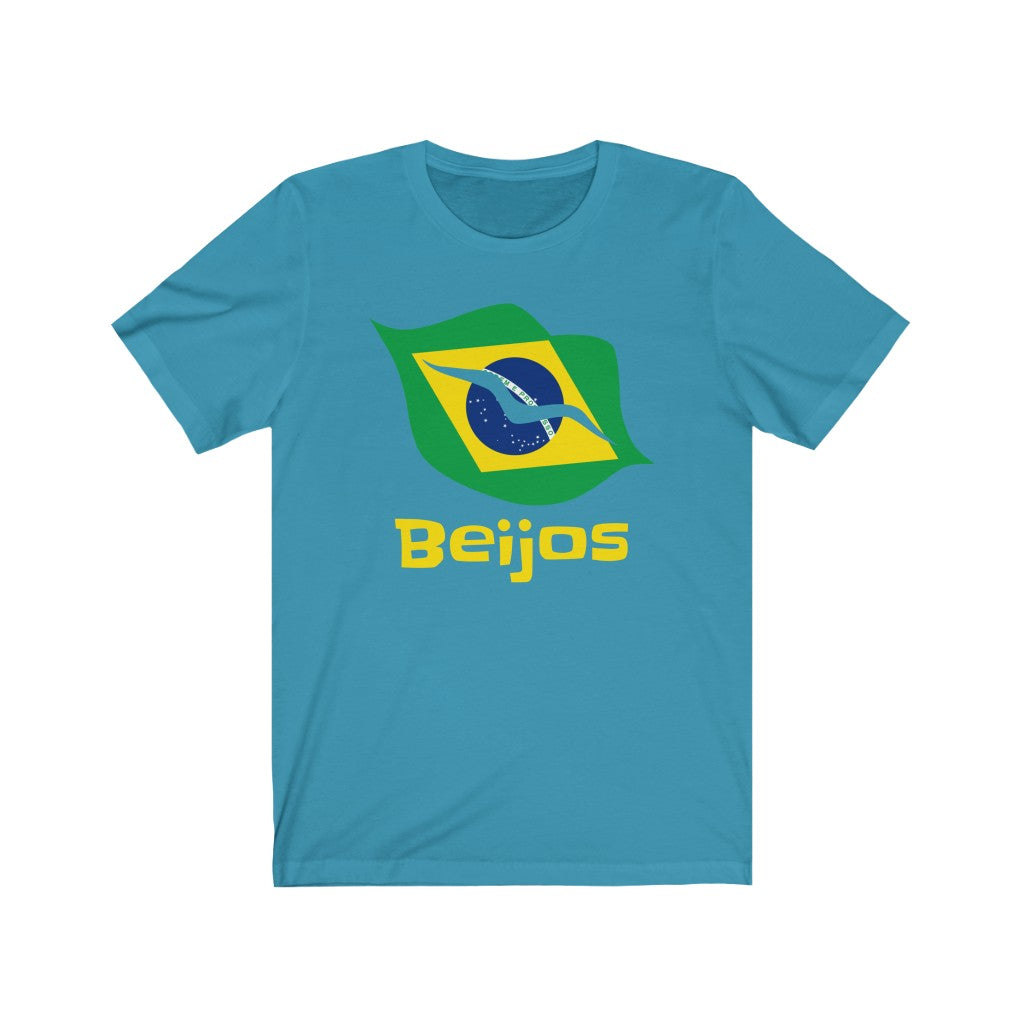 Brazil (Beijos) Lips Flag Premium Tee 1a - Unisex