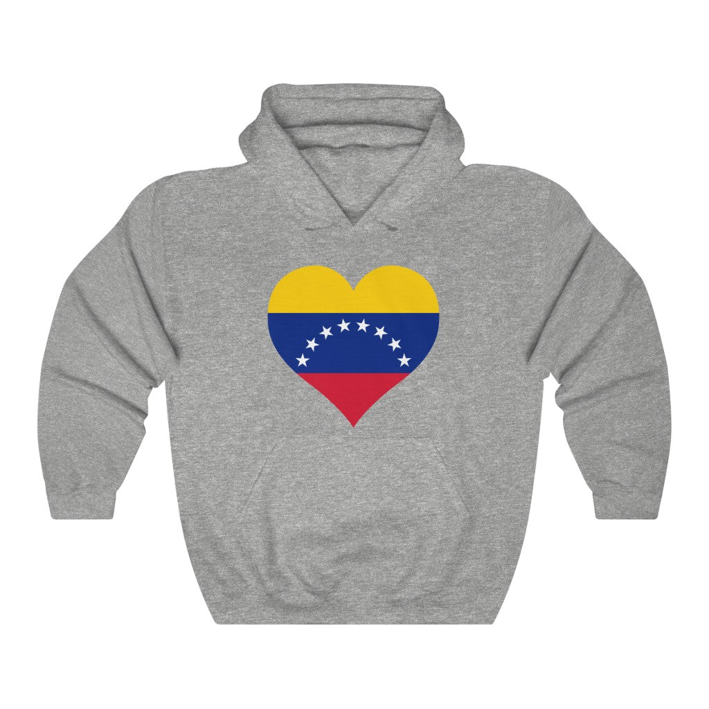 Venezuela Heart Flag Hoodie Sweatshirt - Unisex