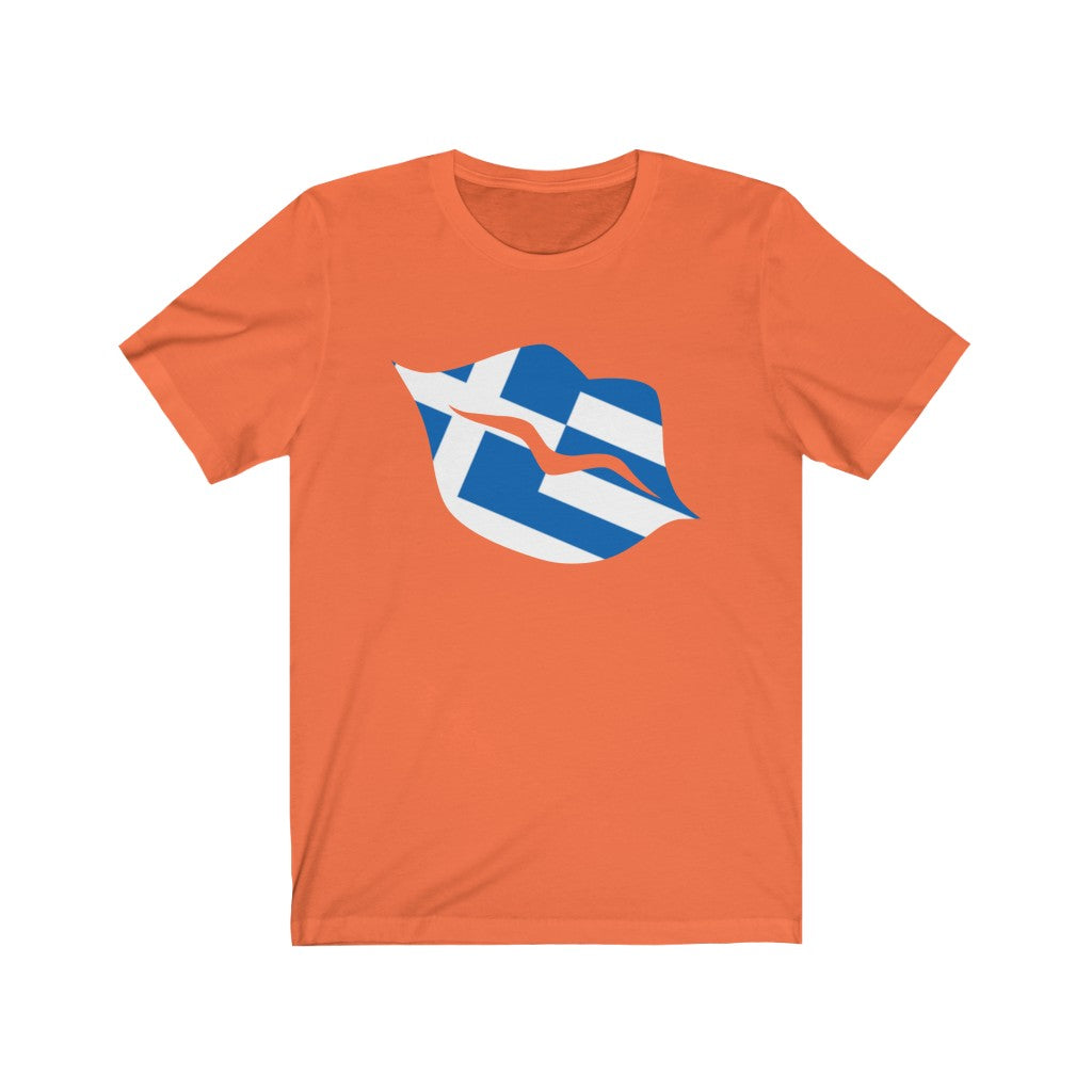 Greece Lips Flag Premium Tee - Unisex
