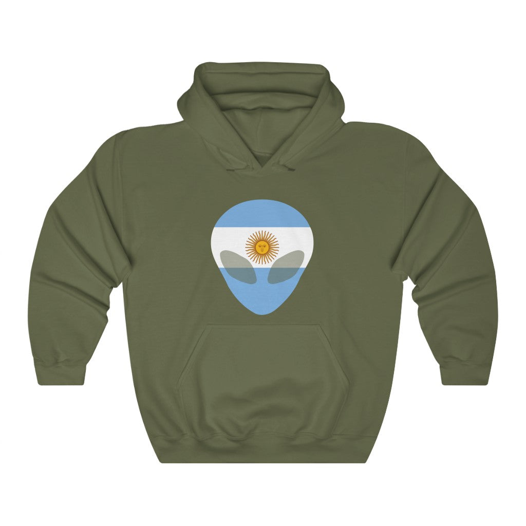 Argentina Alien Flag Hoodie Sweatshirt - Unisex