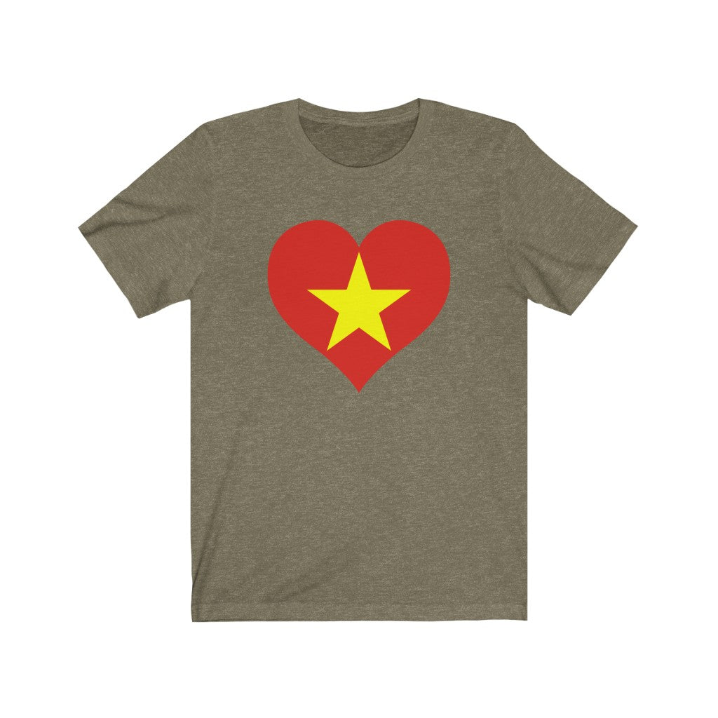 Vietnam Heart Flag Premium Tee - Unisex