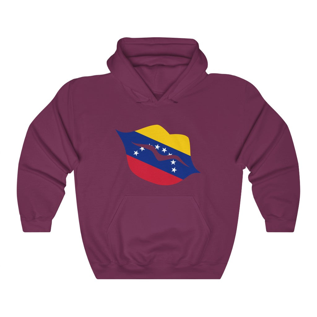 Venezuela Lips Flag Hoodie Sweatshirt - Unisex
