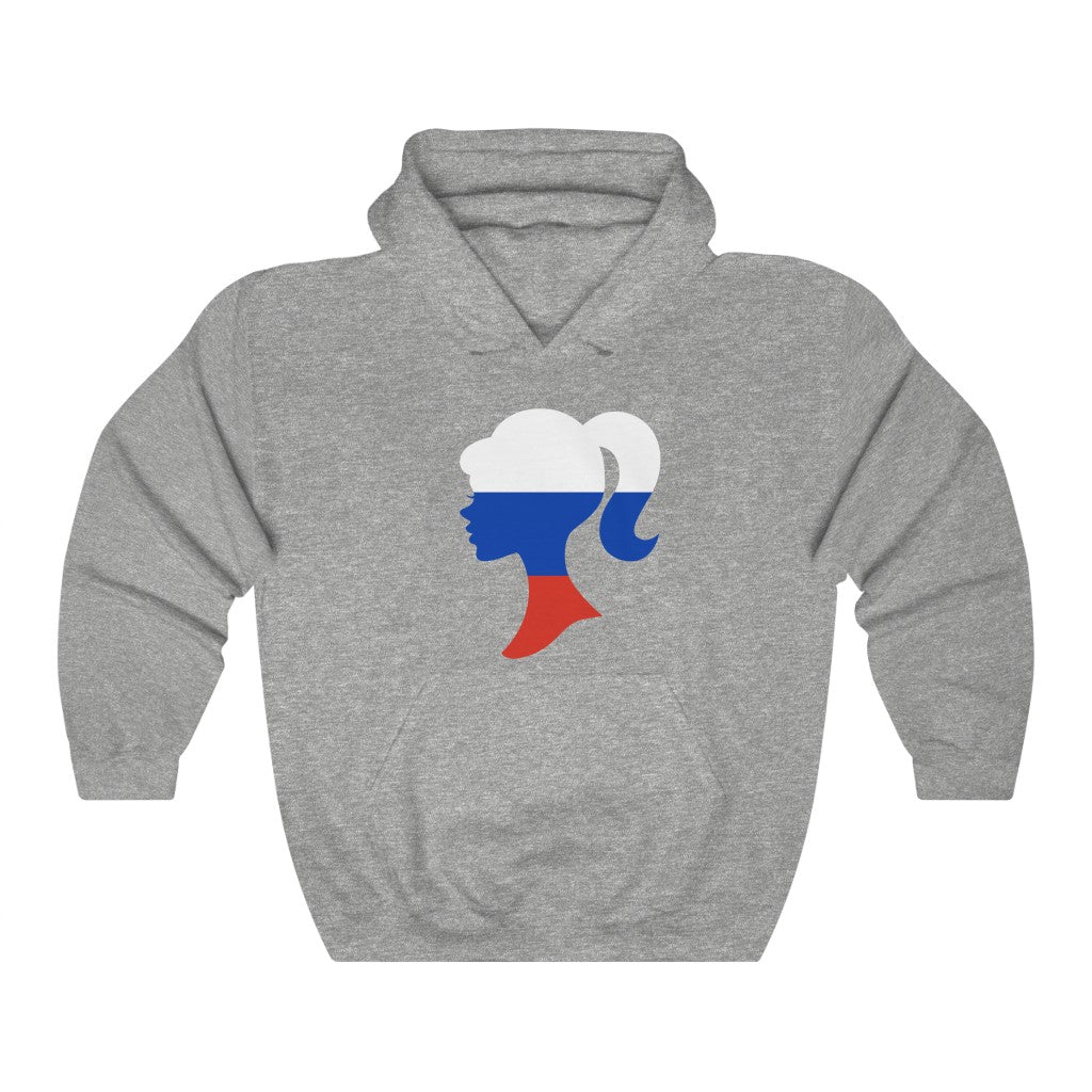 Russia Girl Flag Hoodie Sweatshirt - Unisex