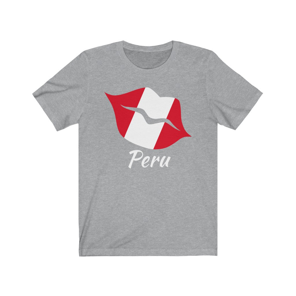 Peru Lips Flag Premium Tee 2 - Unisex