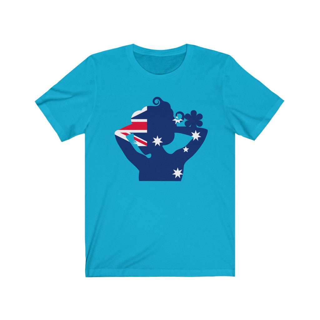 Australia Lady Flag Premium Tee - Unisex