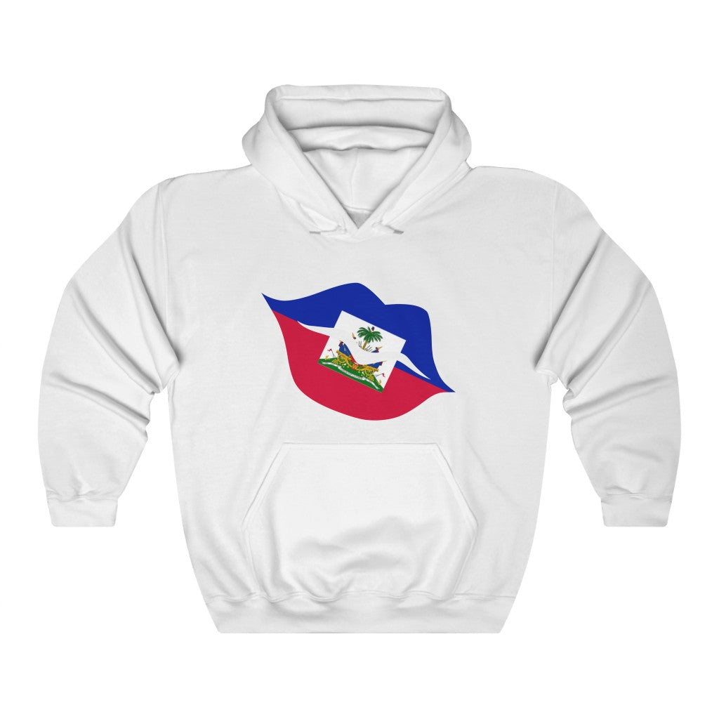Haiti Lips Flag Hoodie Sweatshirt - Unisex