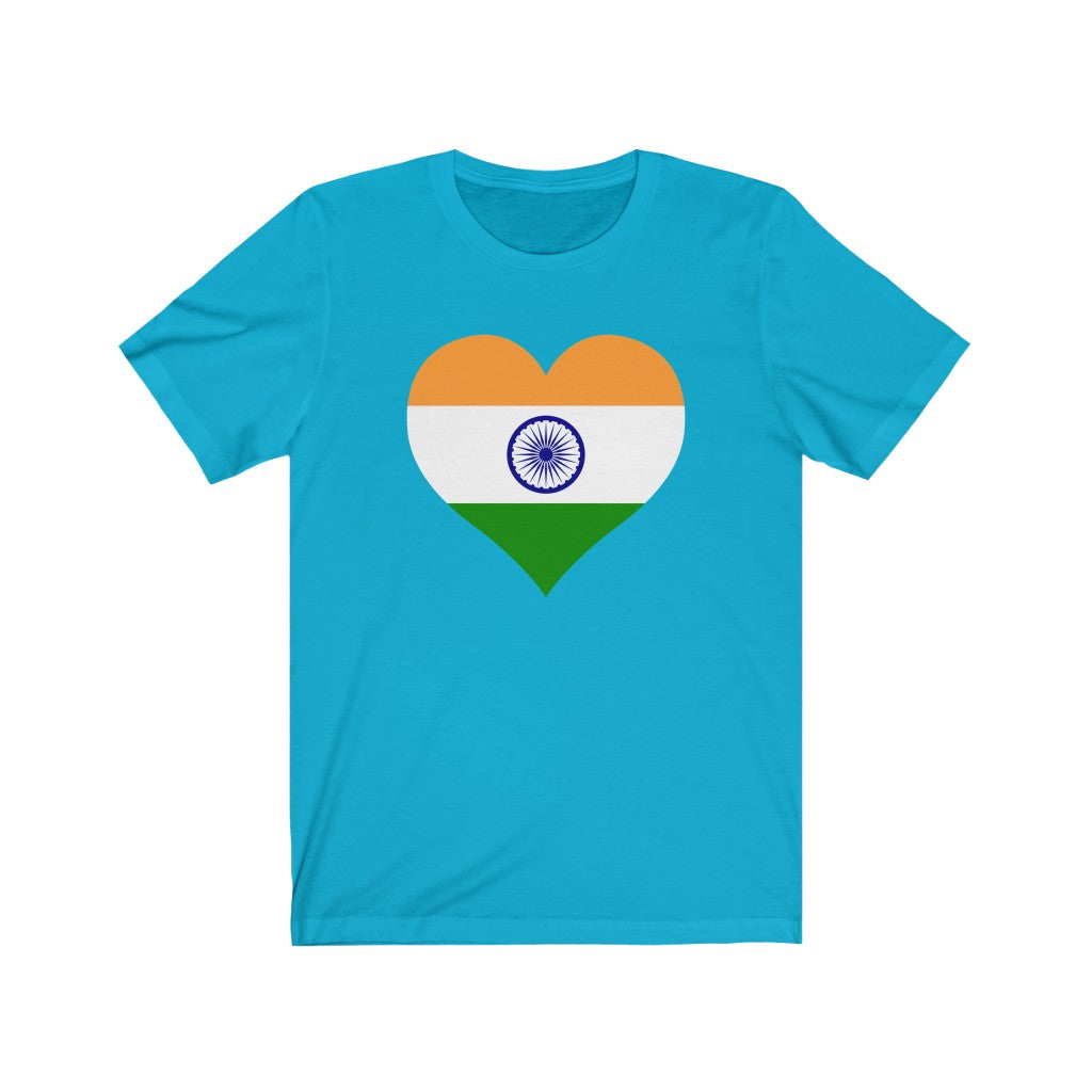 India Heart Flag Premium Tee - Unisex