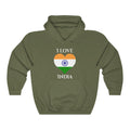India Heart Flag Hoodie Sweatshirt 2 - Unisex
