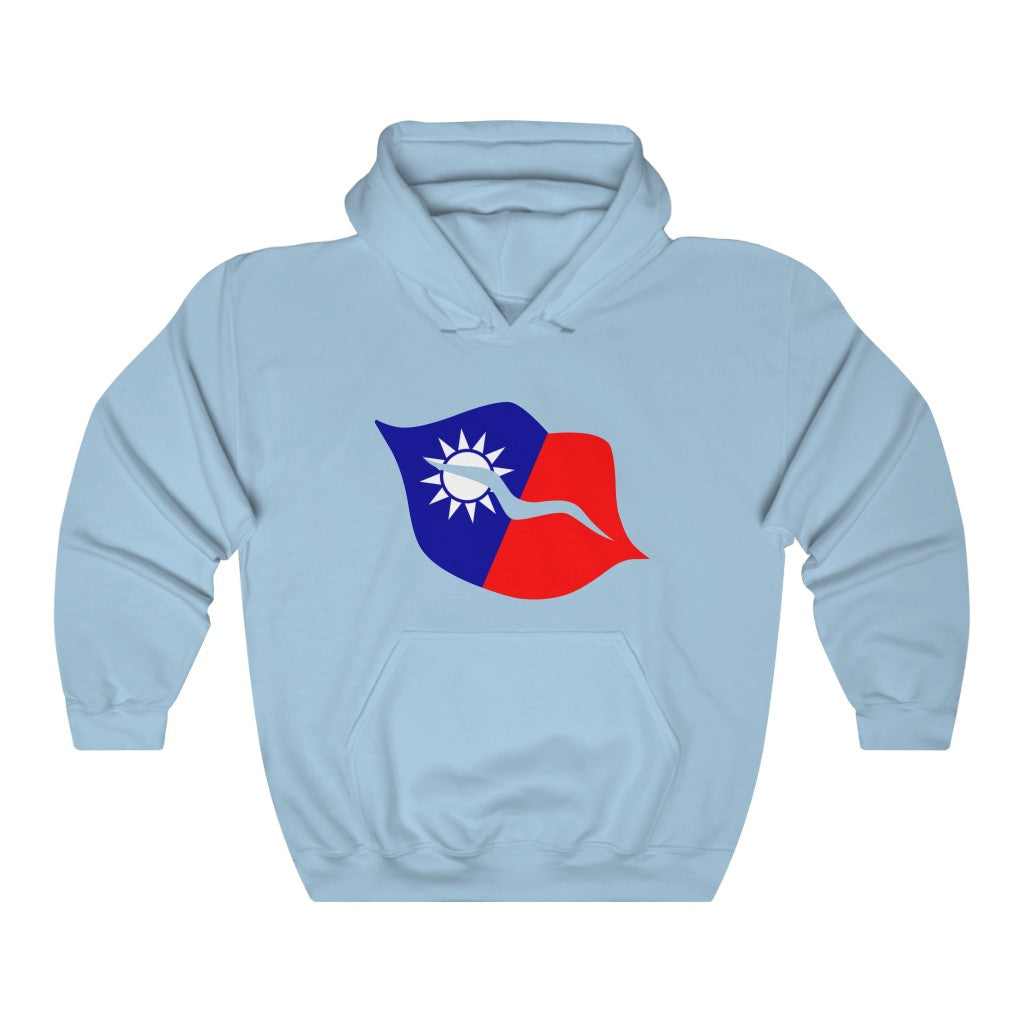 Republic of China - Taiwan Lips Flag Hoodie Sweatshirt - Unisex
