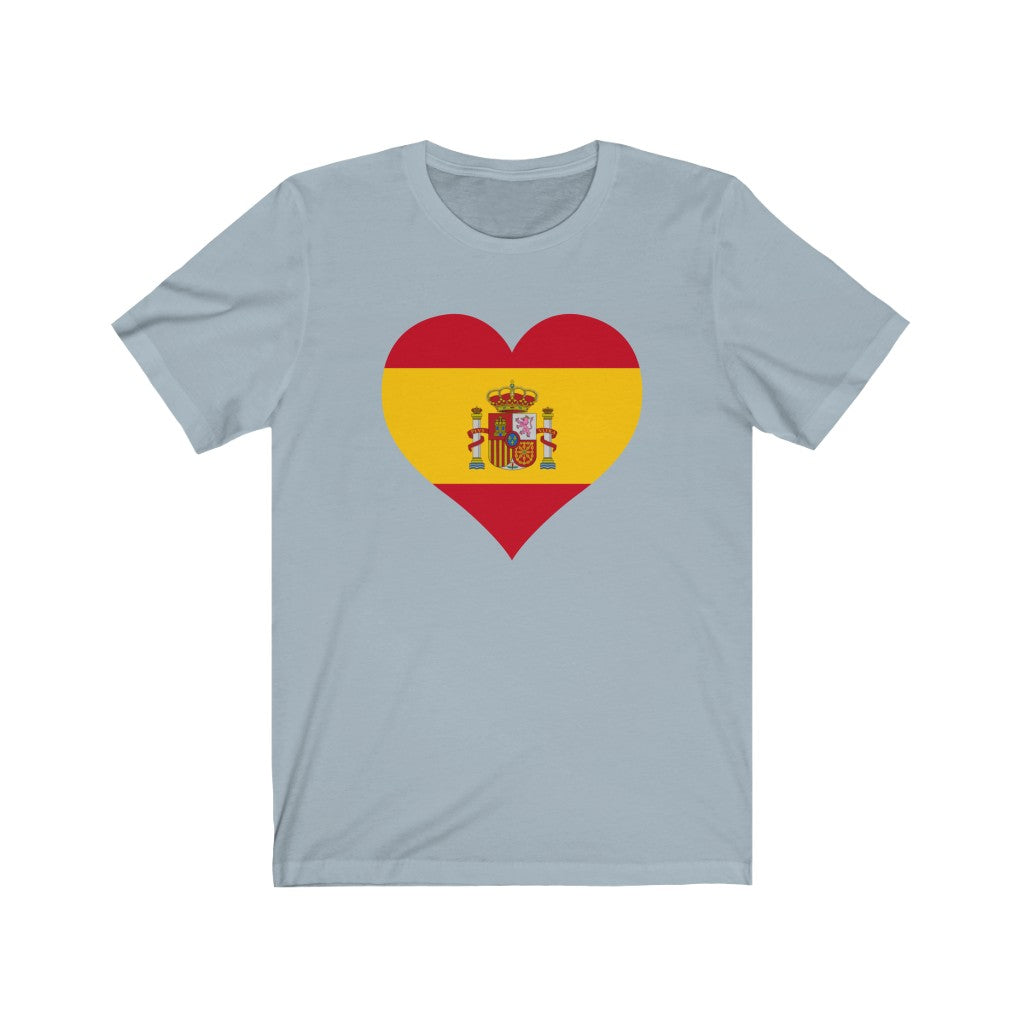 Spain Heart Flag Premium Tee - Unisex