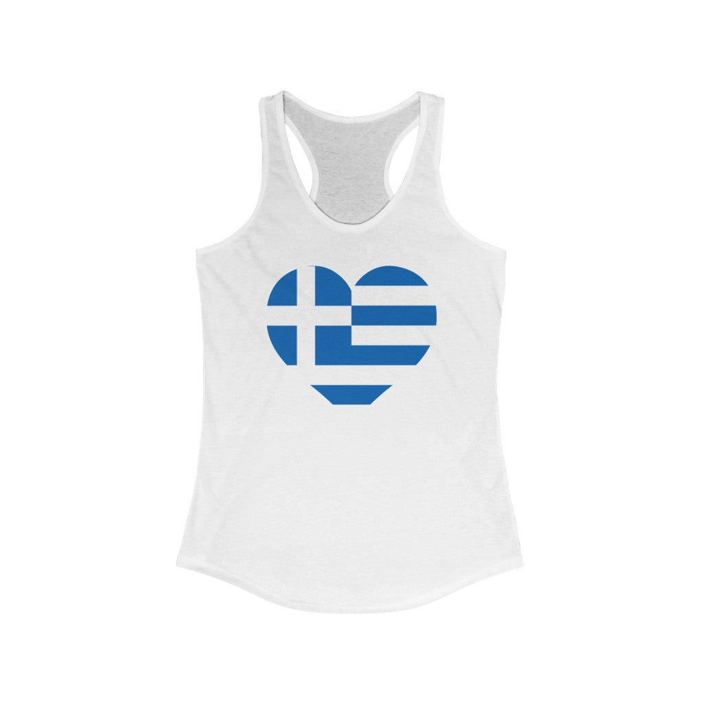 Greece Heart Flag Tank - Women