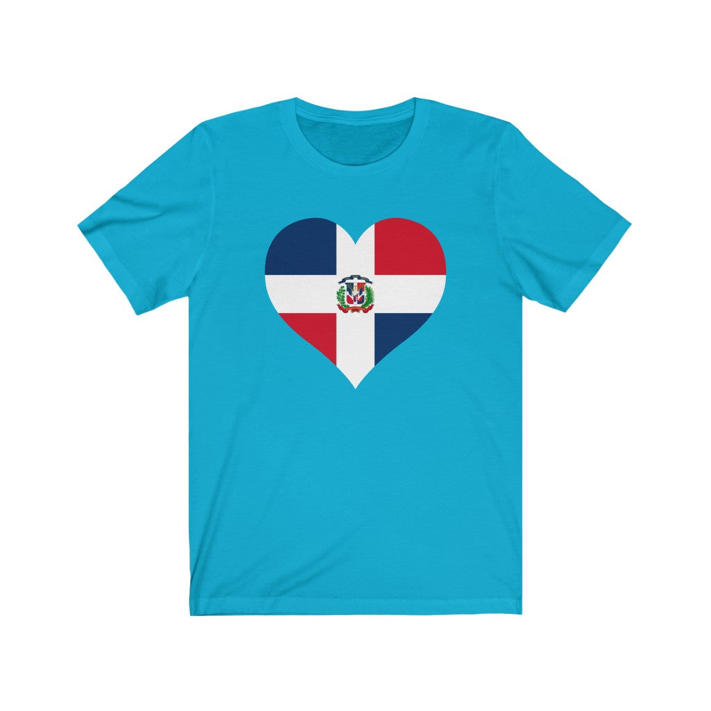 Dominican Republic Heart Flag Premium Tee - Unisex