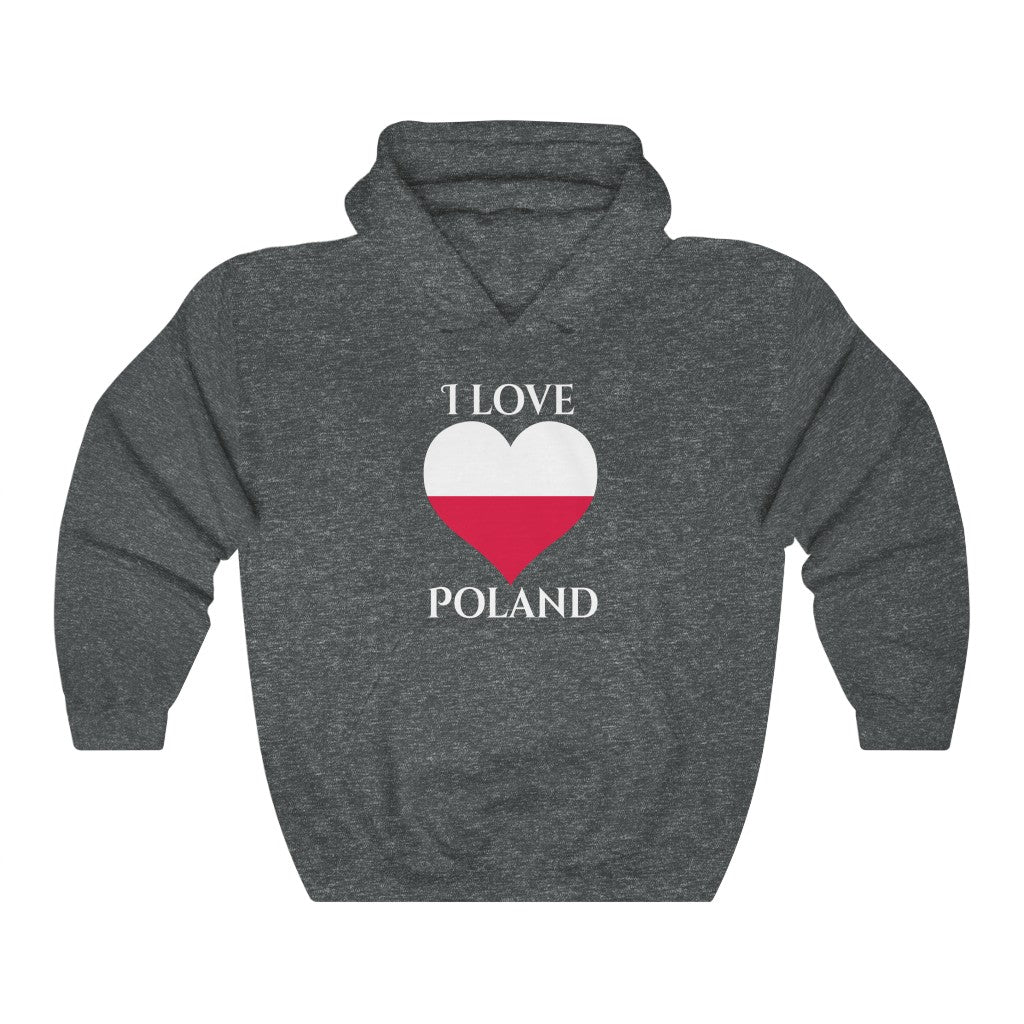 Poland Heart Flag Hoodie Sweatshirt 2 - Unisex
