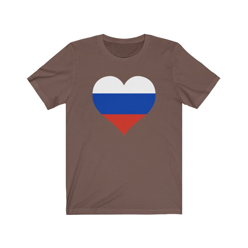 Russia Heart Flag Premium Tee - Unisex