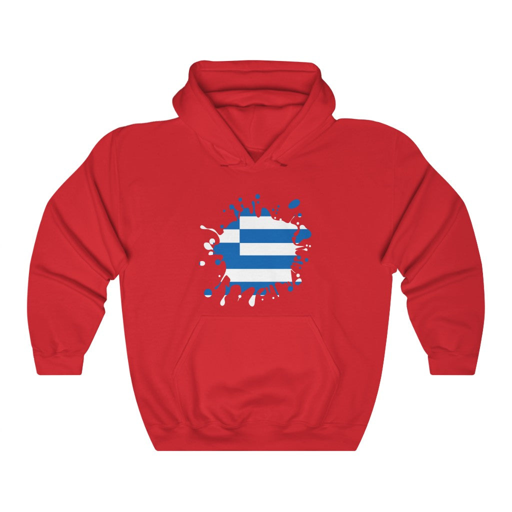 Greece Splat Flag Hoodie Sweatshirt - Unisex