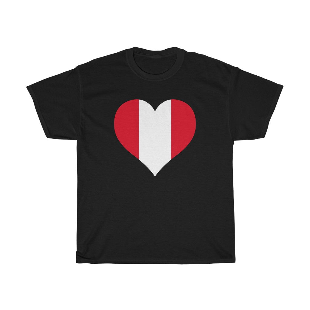 Peru Heart Flag Standard Tee - Unisex