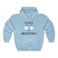 Argentina Heart Flag Hoodie Sweatshirt 1 - Unisex