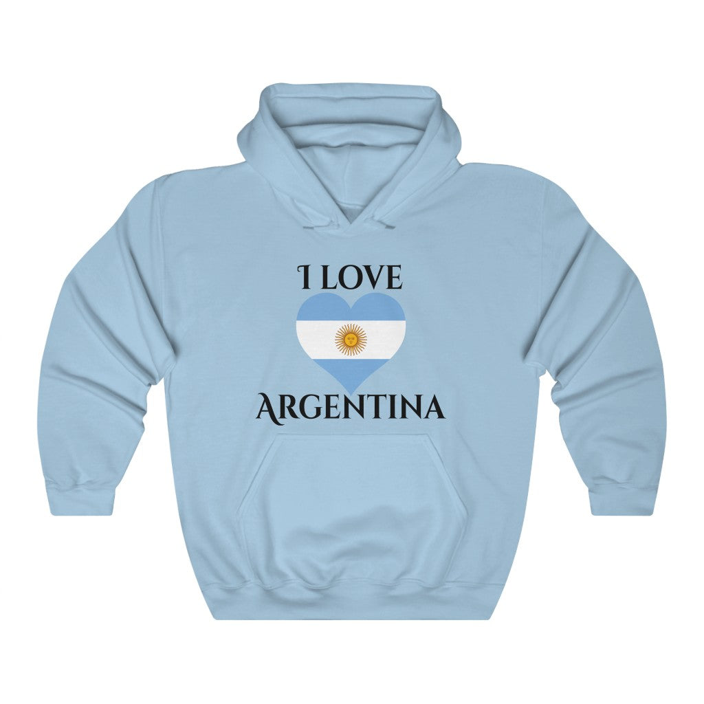 Argentina Heart Flag Hoodie Sweatshirt 1 - Unisex