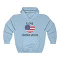 United States of America Heart Flag Hoodie Sweatshirt 1 - Unisex