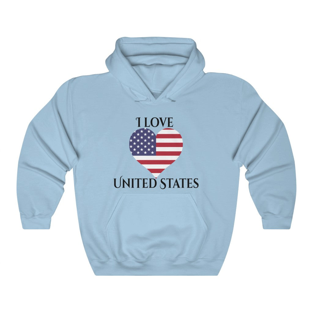 United States of America Heart Flag Hoodie Sweatshirt 1 - Unisex