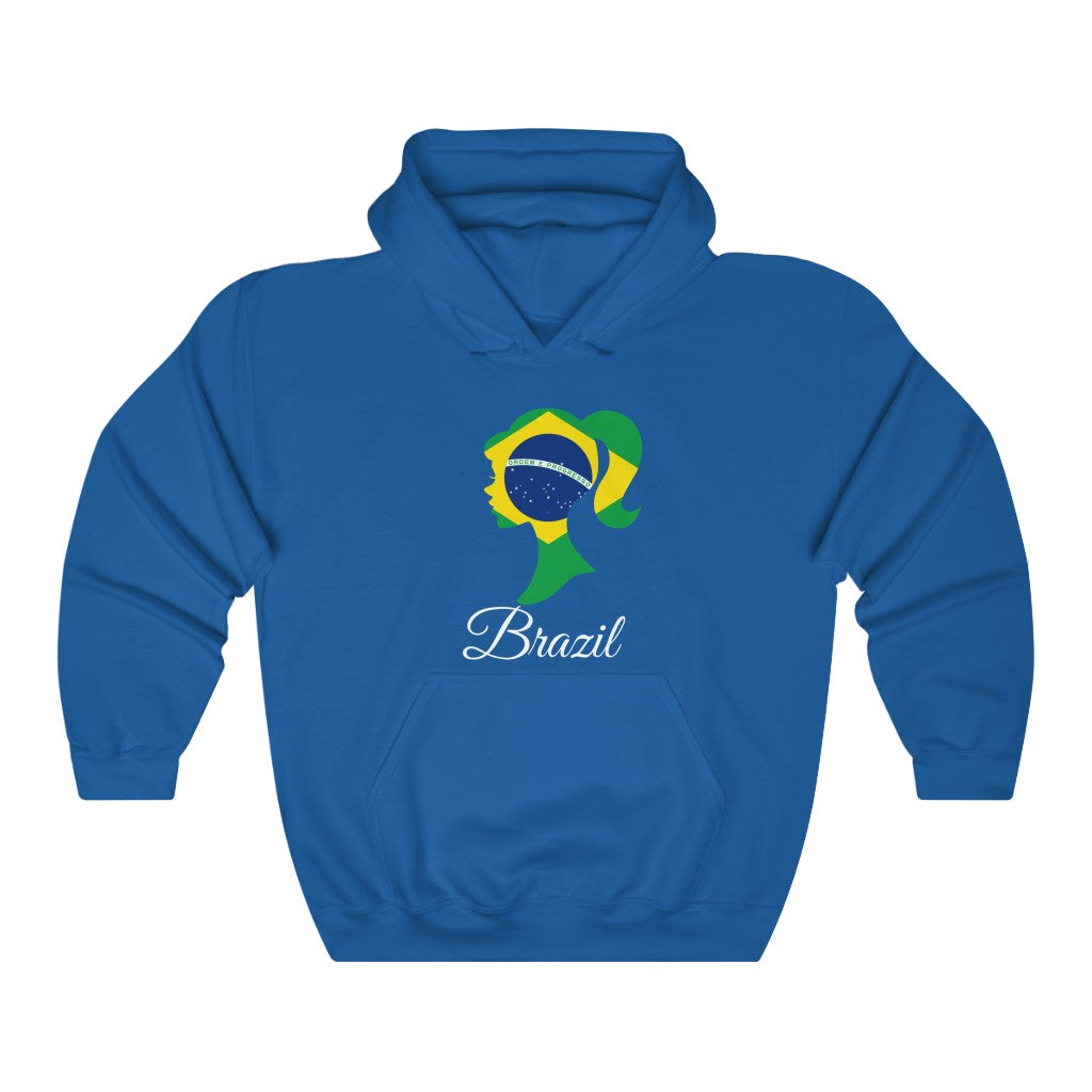Brazil Girl  Flag Hoodie Sweatshirt 2 - Unisex