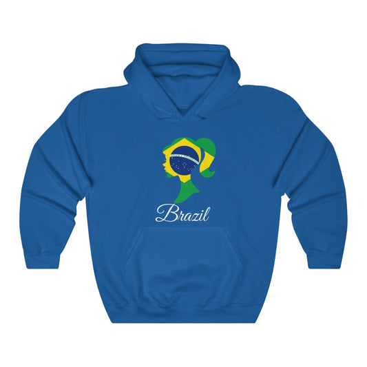 Brazil Girl  Flag Hoodie Sweatshirt 2 - Unisex