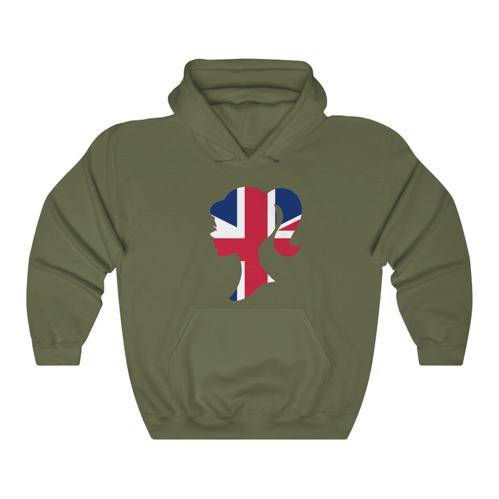 United Kingdom Girl Flag Hoodie Sweatshirt - Unisex