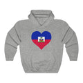 Haiti Heart Flag Hoodie Sweatshirt - Unisex