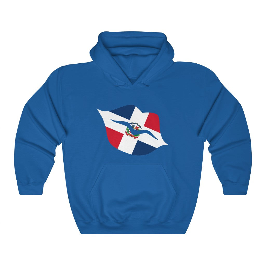 Dominican Republic Lips Flag Hoodie Sweatshirt - Unisex