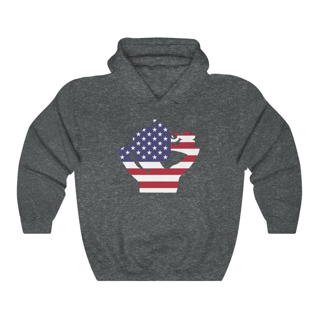 United States of America Lady Flag Hoodie Sweatshirt - Unisex