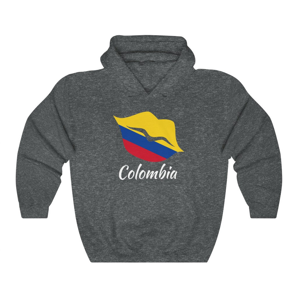 Colombia Lips Flag Hoodie Sweatshirt 2 - Unisex
