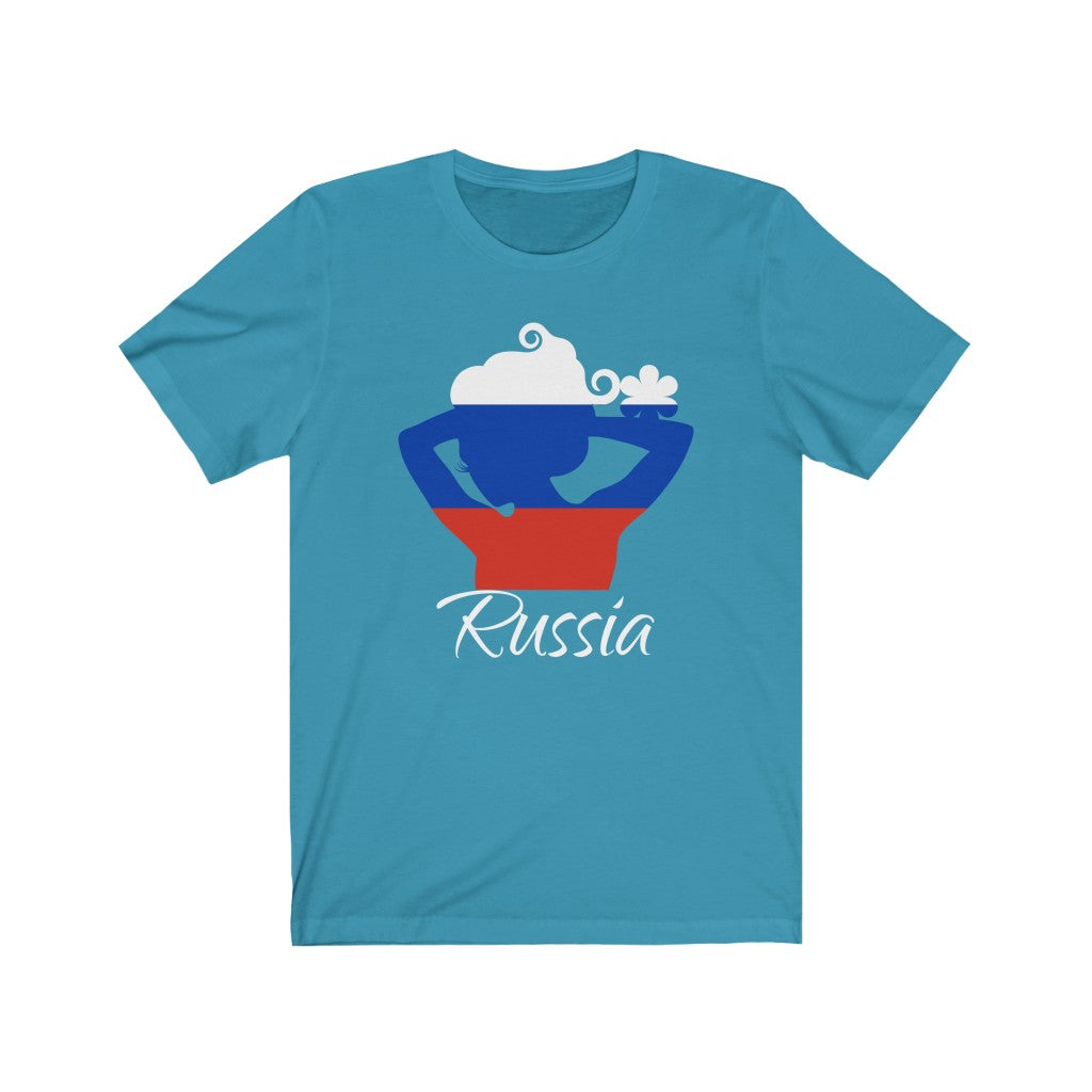 Russia Lady Flag Premium Tee 2 - Unisex