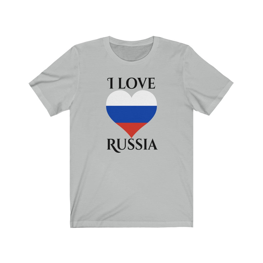 Russia Heart Flag Premium Tee 1 - Unisex