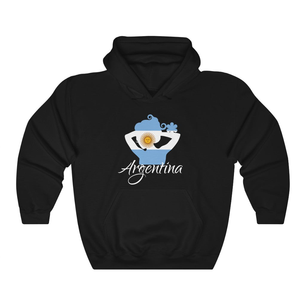 Argentina Lady Flag Hoodie Sweatshirt 2 - Unisex