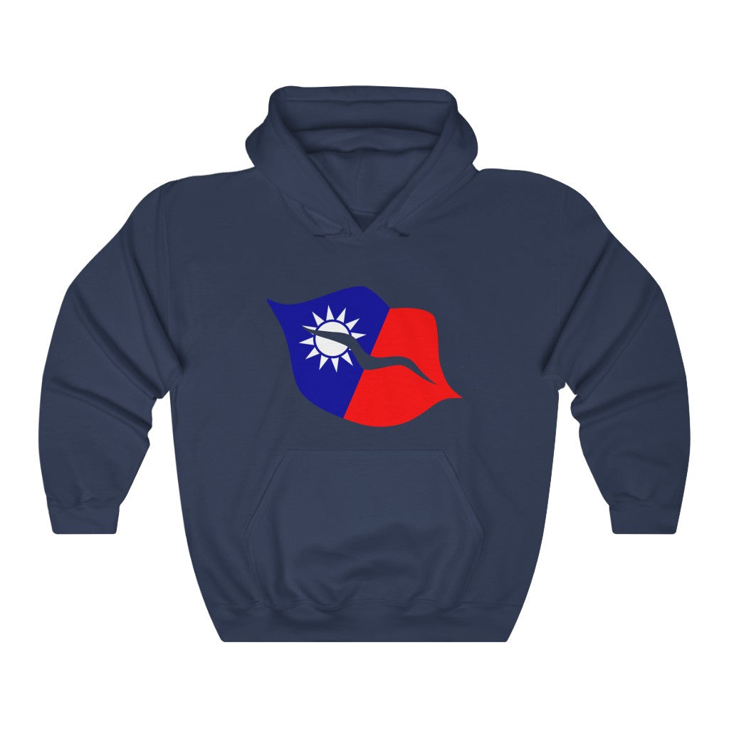 Republic of China - Taiwan Lips Flag Hoodie Sweatshirt - Unisex