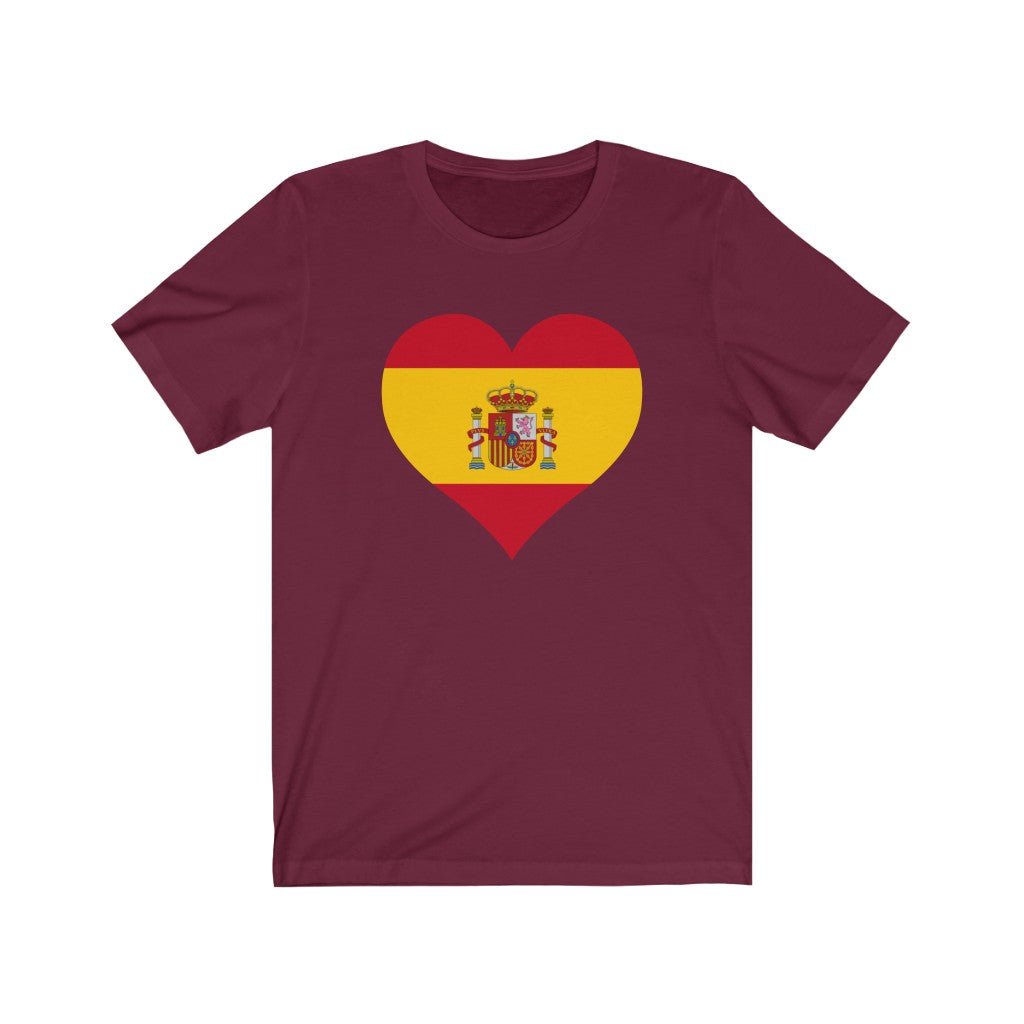 Spain Heart Flag Premium Tee - Unisex