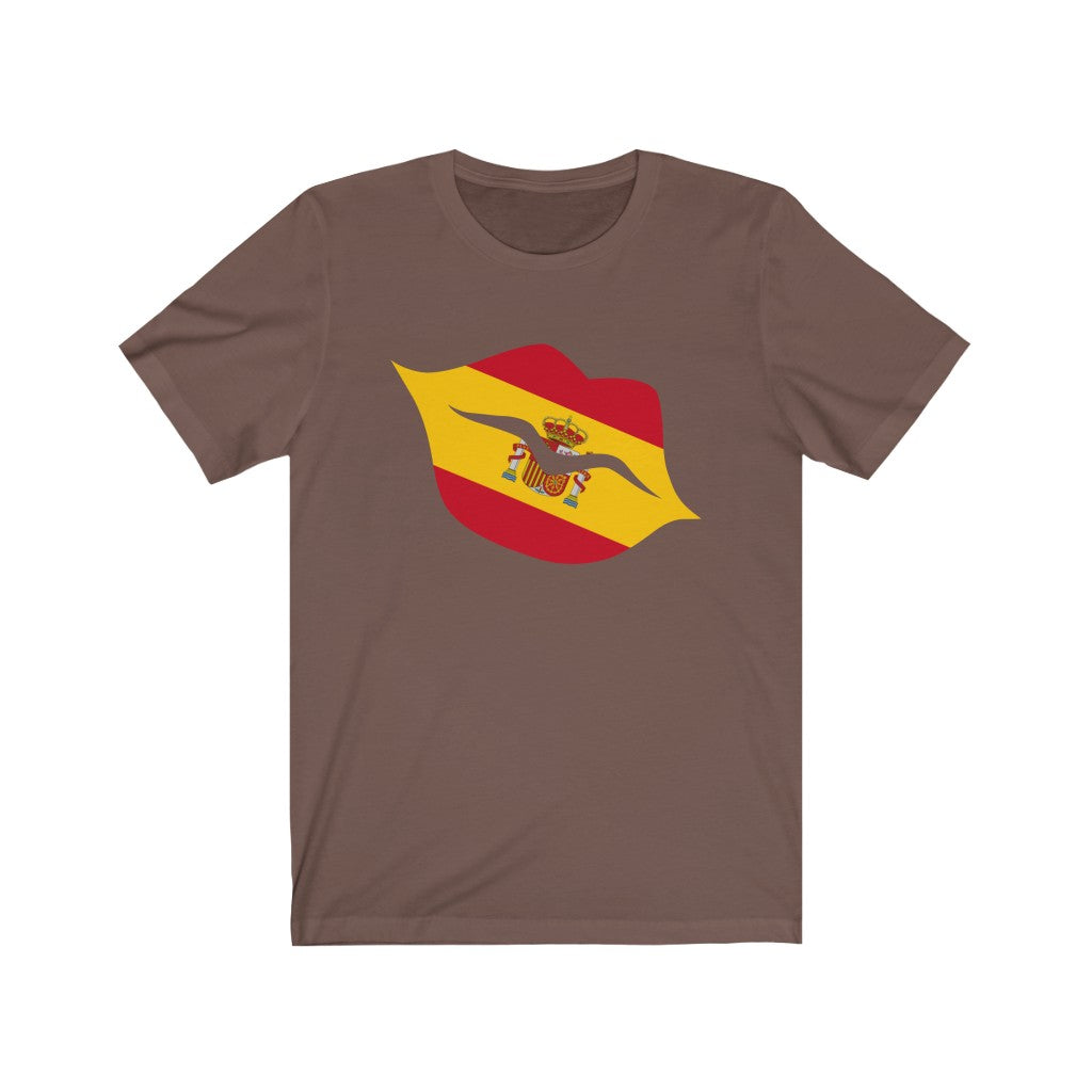Spain Lips Flag Premium Tee - Unisex