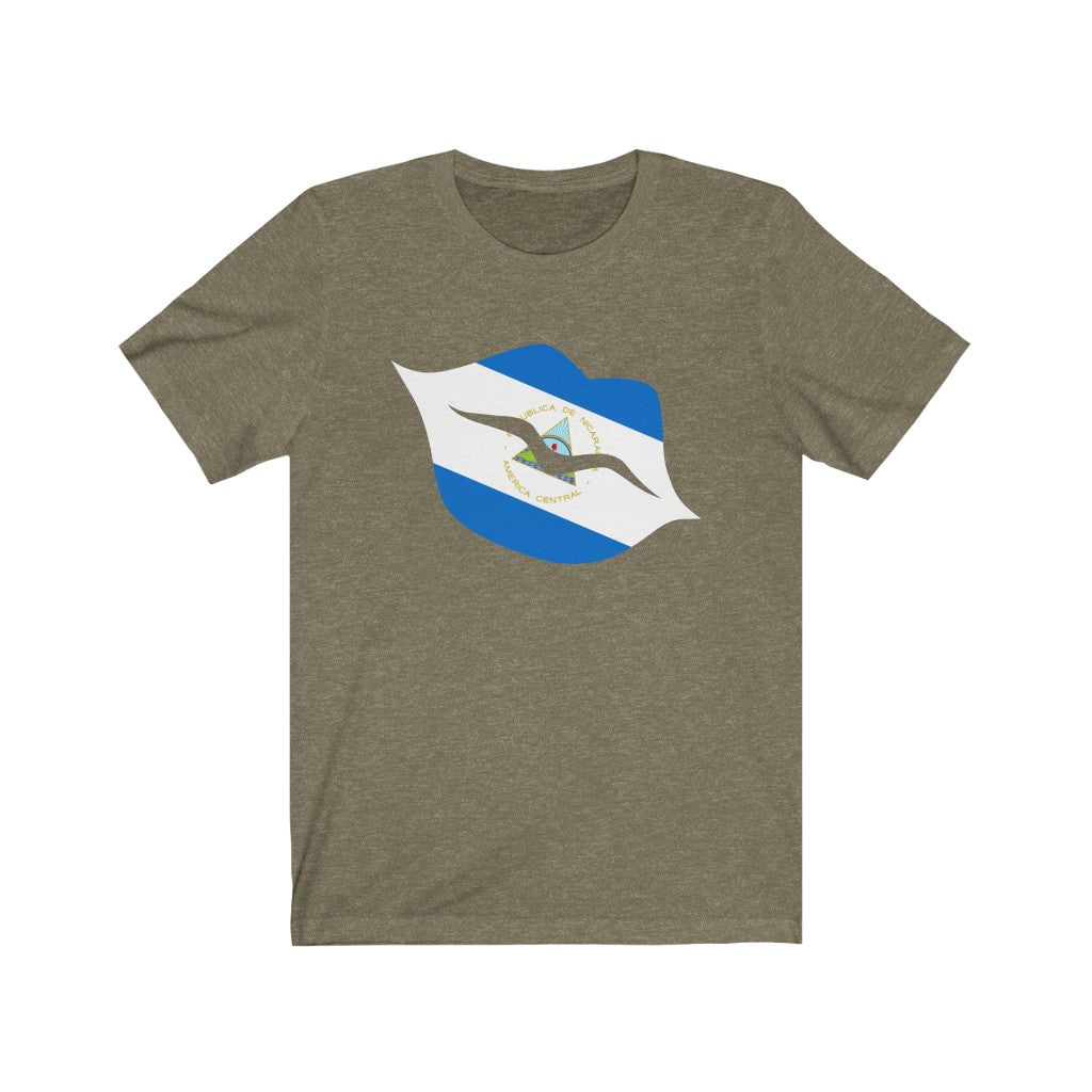 Nicaragua Lips Flag Premium Tee - Unisex