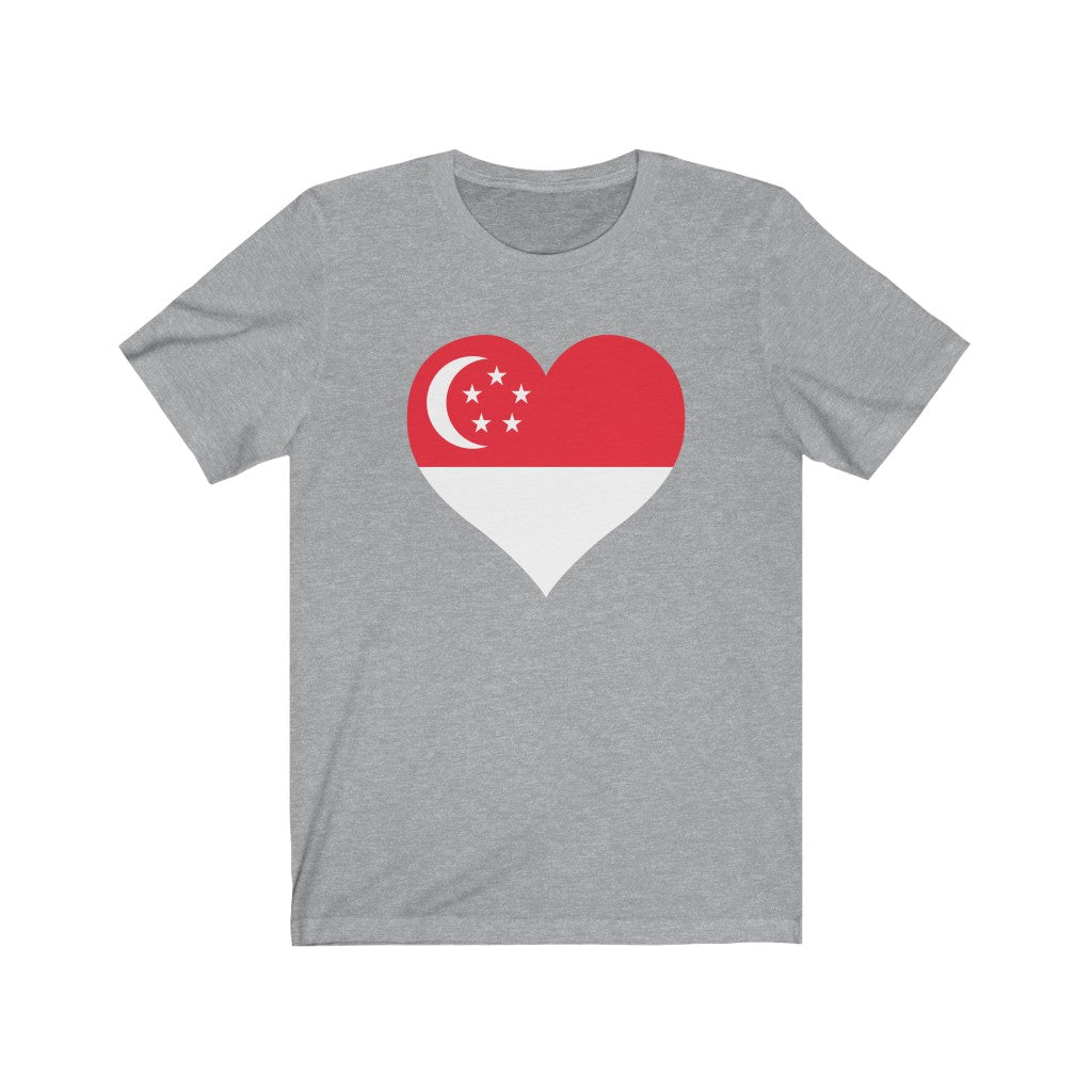 Singapore Heart Flag Premium Tee - Unisex