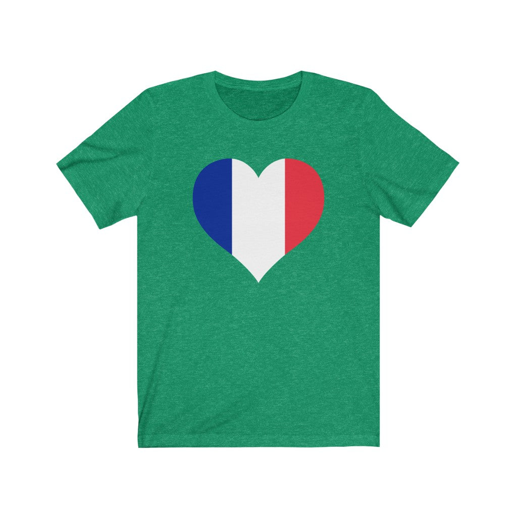 France Heart Flag Premium Tee - Unisex
