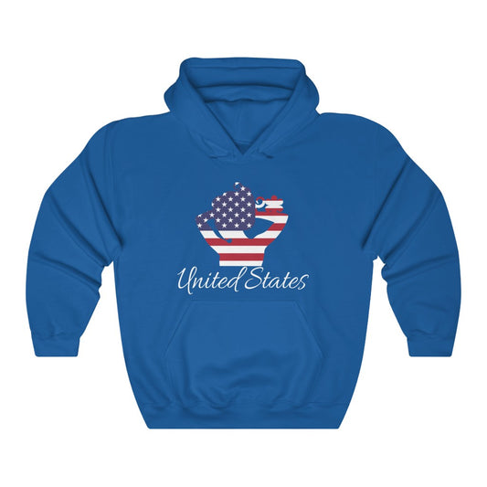 United States of America Lady Flag Hoodie Sweatshirt 2 - Unisex